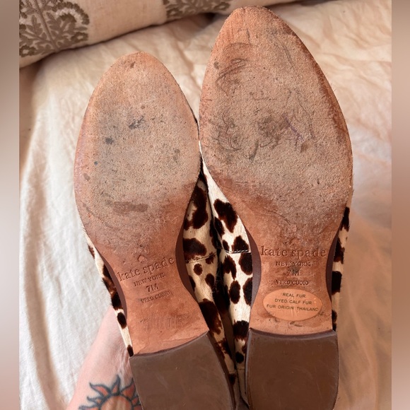 kate spade Leopard Print Genuine Calf Hair Slip-On Loafers - Picture 5 of 5